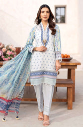 3 PIECE EMBROIDERED SUNSHINE CUTWORK - SBC - 24 - 12 - ALZOHAIB