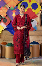 BANDHANI 3 PIECE UNSTITCHED-BTJ-26-09