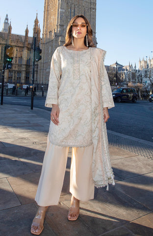 DHAGAKARI 3 Piece Unstitched Embriodered-DKE-26-01