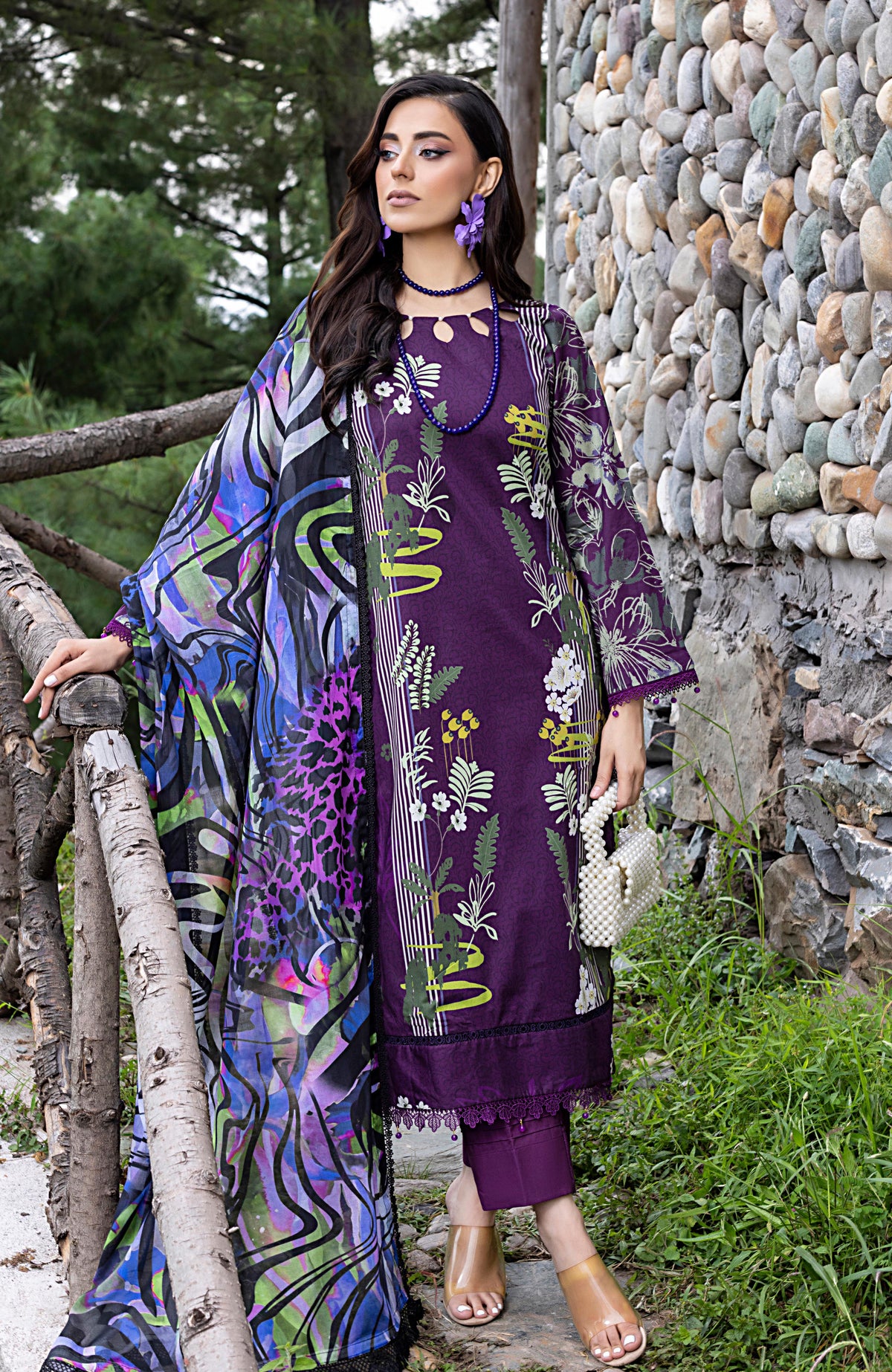 Monsoon Digital Cambric 3 Piece-MDC-25-01