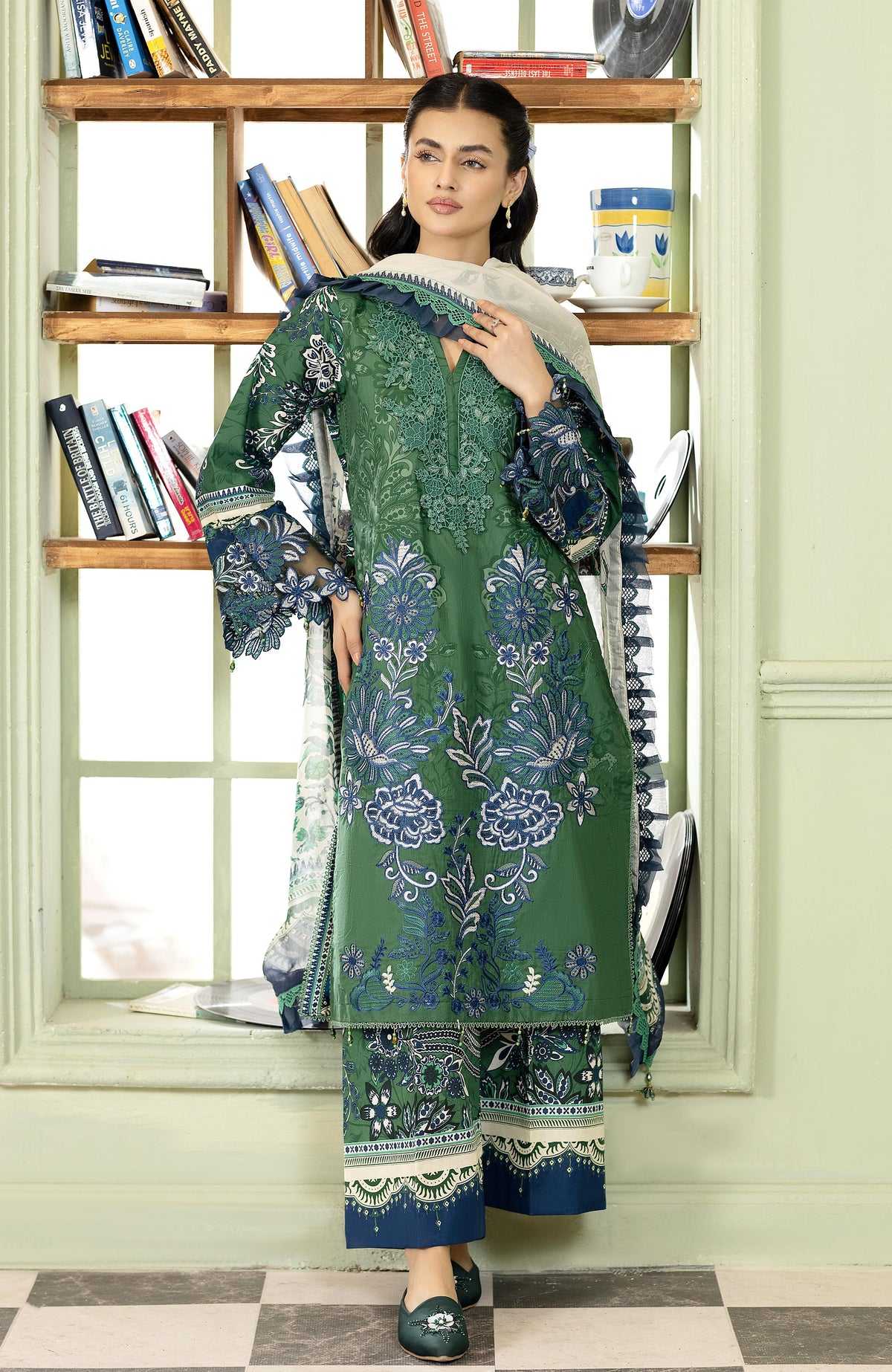 Printkari 3 Piece Unstitched Embroidered-SPK-26-01