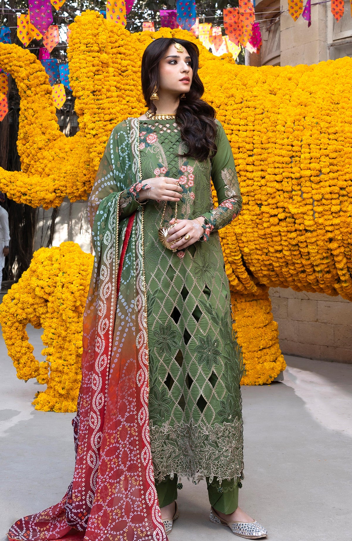 BANDHANI 3 PIECE UNSTITCHED-BTJ-26-01