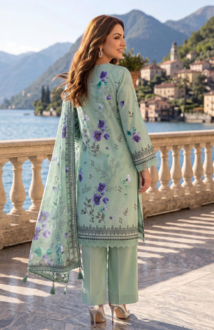 Colors Lawn With Chiffon Dupatta 3 Piece Unstitched-CDC-2-26-01