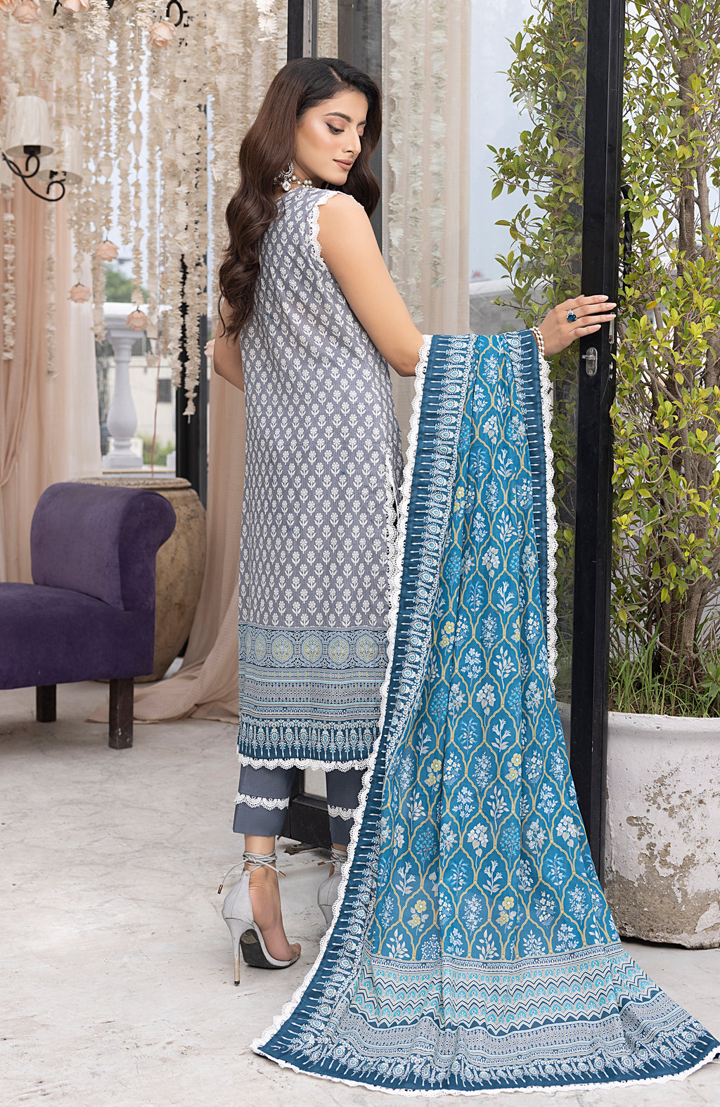 3 Piece Unstitched Printed Lawn-MDL-23-01