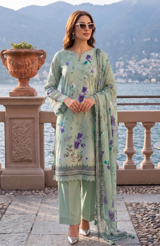 Colors Lawn With Chiffon Dupatta 3 Piece Unstitched-CDC-2-26-01