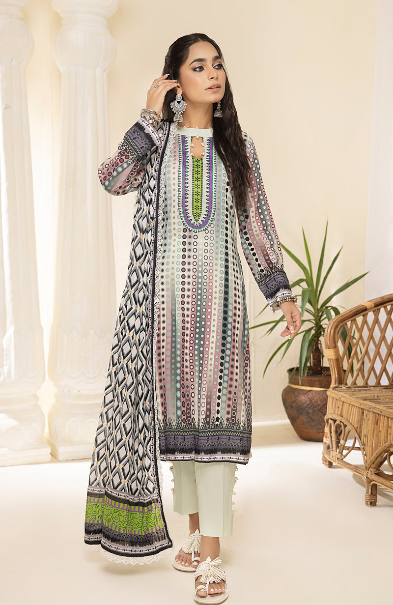 3-Piece Unstitched Digital Printed Lawn-CFD-23-13