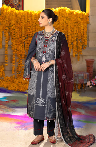 BANDHANI 3 PIECE UNSTITCHED-BTJ-26-10