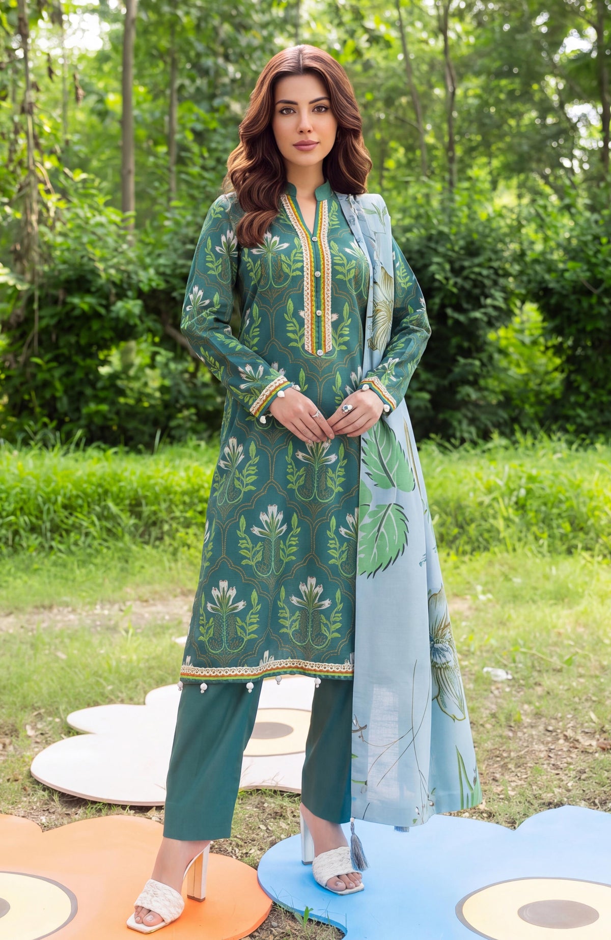 Colors Digital Printed Khaddar Edit 3 Piece-CDK-26-10