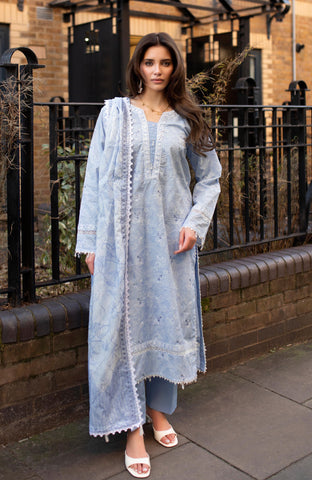 DHAGAKARI 3 Piece Unstitched Embriodered-DKE-26-11