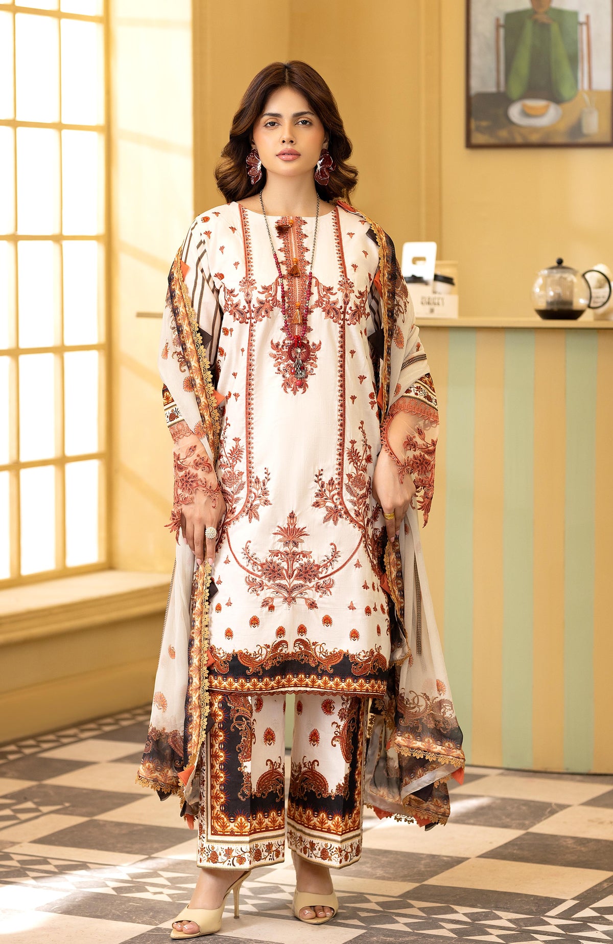 Printkari 3 Piece Unstitched Embroidered-SPK-26-11