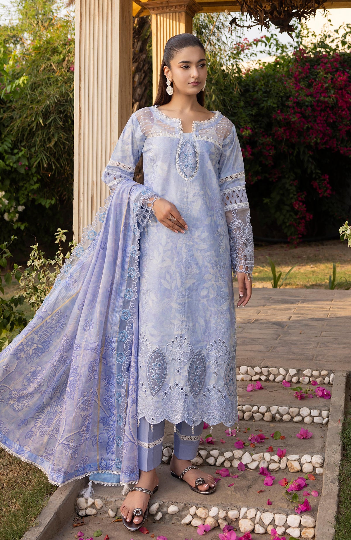 APPLIQUEKARI 3 Piece Unstitched Embriodered-ACE-3-26-11