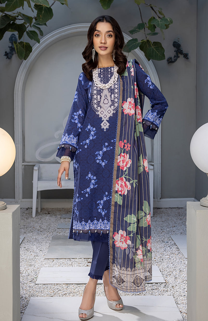 3-Piece Unstitched Digital Printed Lawn-CFD-24-11