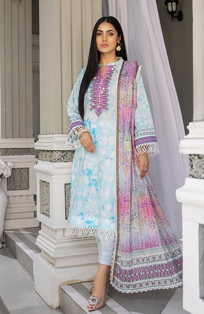 3-Piece Unstitched Digital Printed Lawn-CFD-24-12