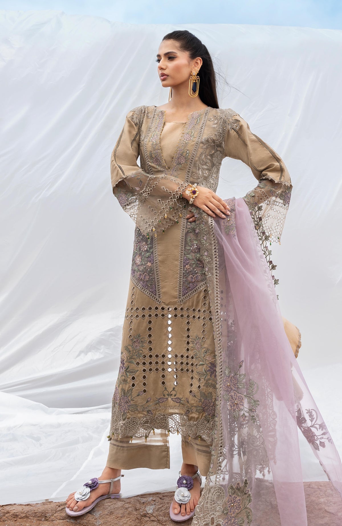 Mahiymaan 3 Piece Unstitched Luxury Lawn-MLL-26-12