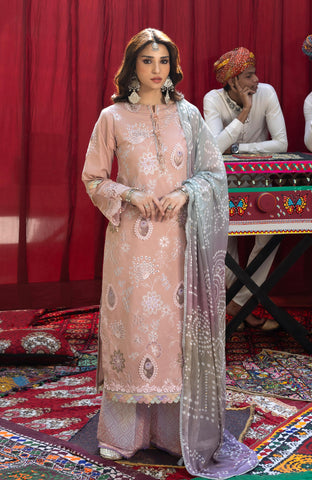 BANDHANI 3 PIECE UNSTITCHED-BTJ-26-02