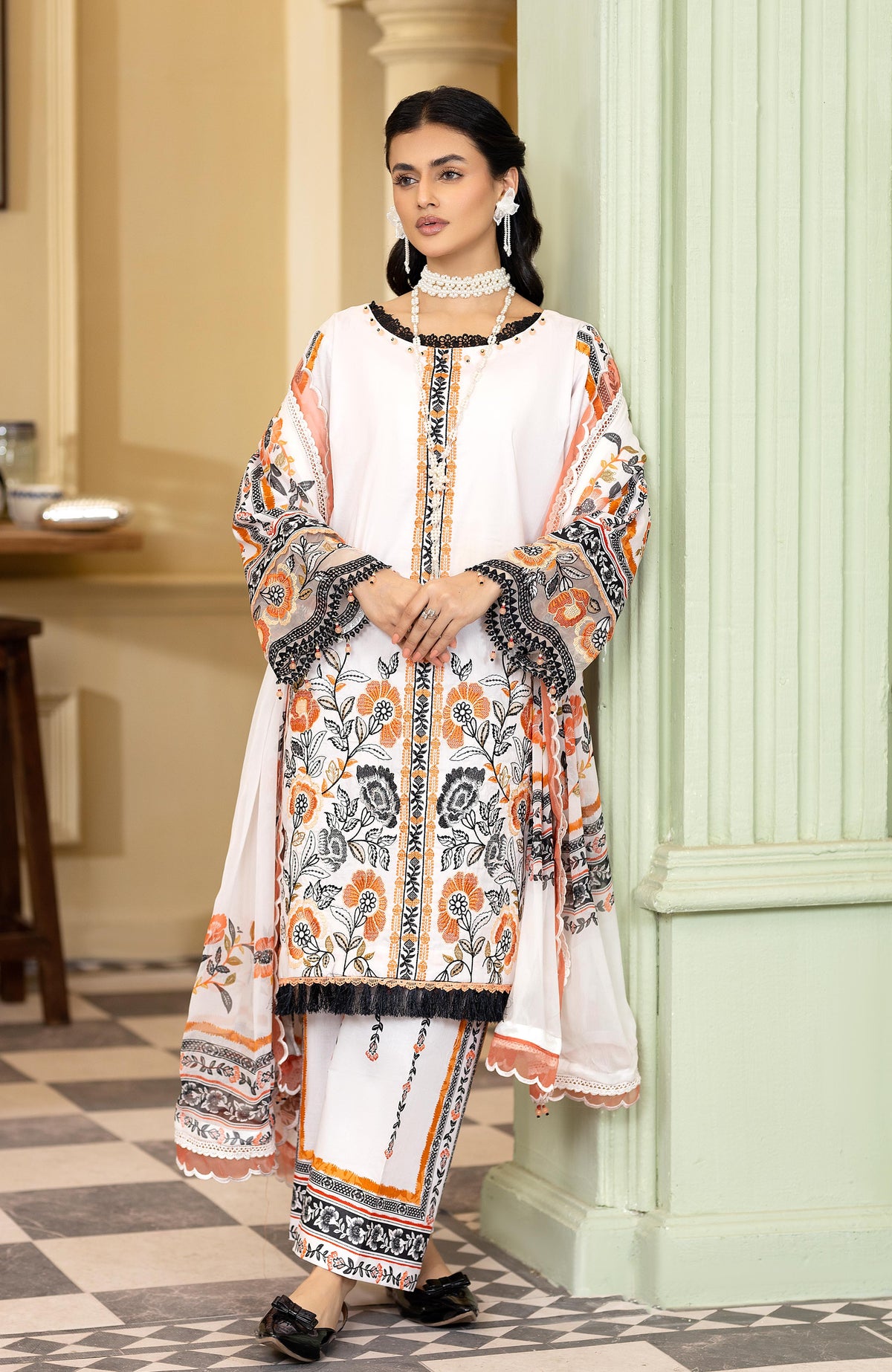 Printkari 3 Piece Unstitched Embroidered-SPK-26-02