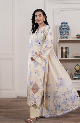 APPLIQUEKARI 3 Piece Unstitched Embriodered-ACE-2-26-02