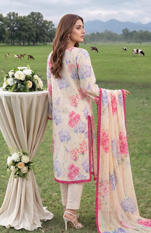 Colors Lawn With Dupatta Chiffon 3 Piece Unstitched-CDC-26-02