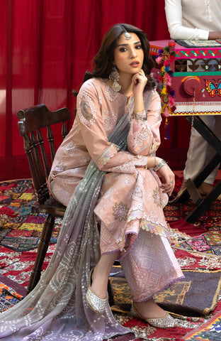 BANDHANI 3 PIECE UNSTITCHED-BTJ-26-02