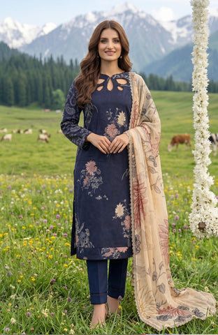 Colors Lawn With Chiffon Dupatta 3 Piece Unstitched-CDC-26-03