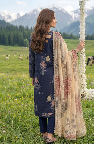 Colors Lawn With Chiffon Dupatta 3 Piece Unstitched-CDC-26-03