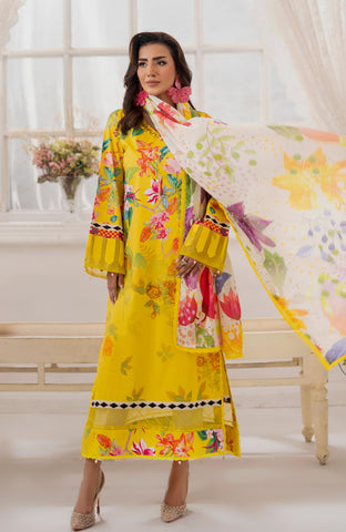 Sunshine Bloom Cotton Silk 3 Piece-SCS-25-03