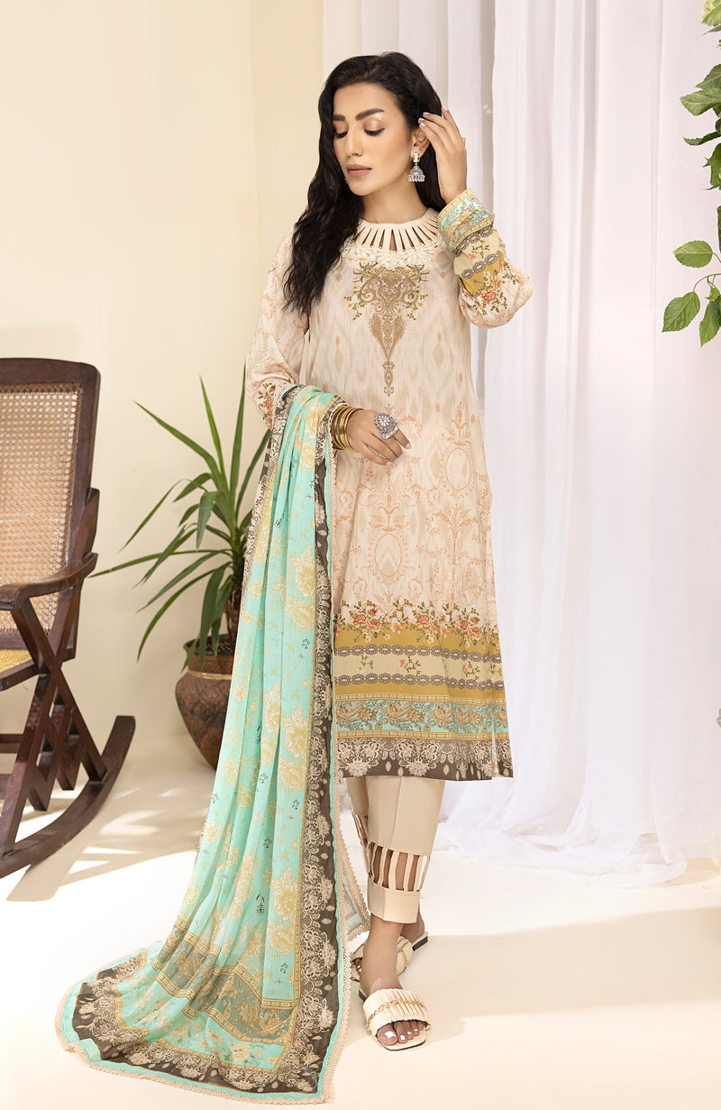 3-Piece Unstitched Digital Printed Lawn-CFD-23-15