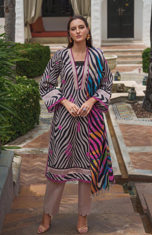 Colors Digital Printed Khaddar Edit 3 Piece-CDK-25-03