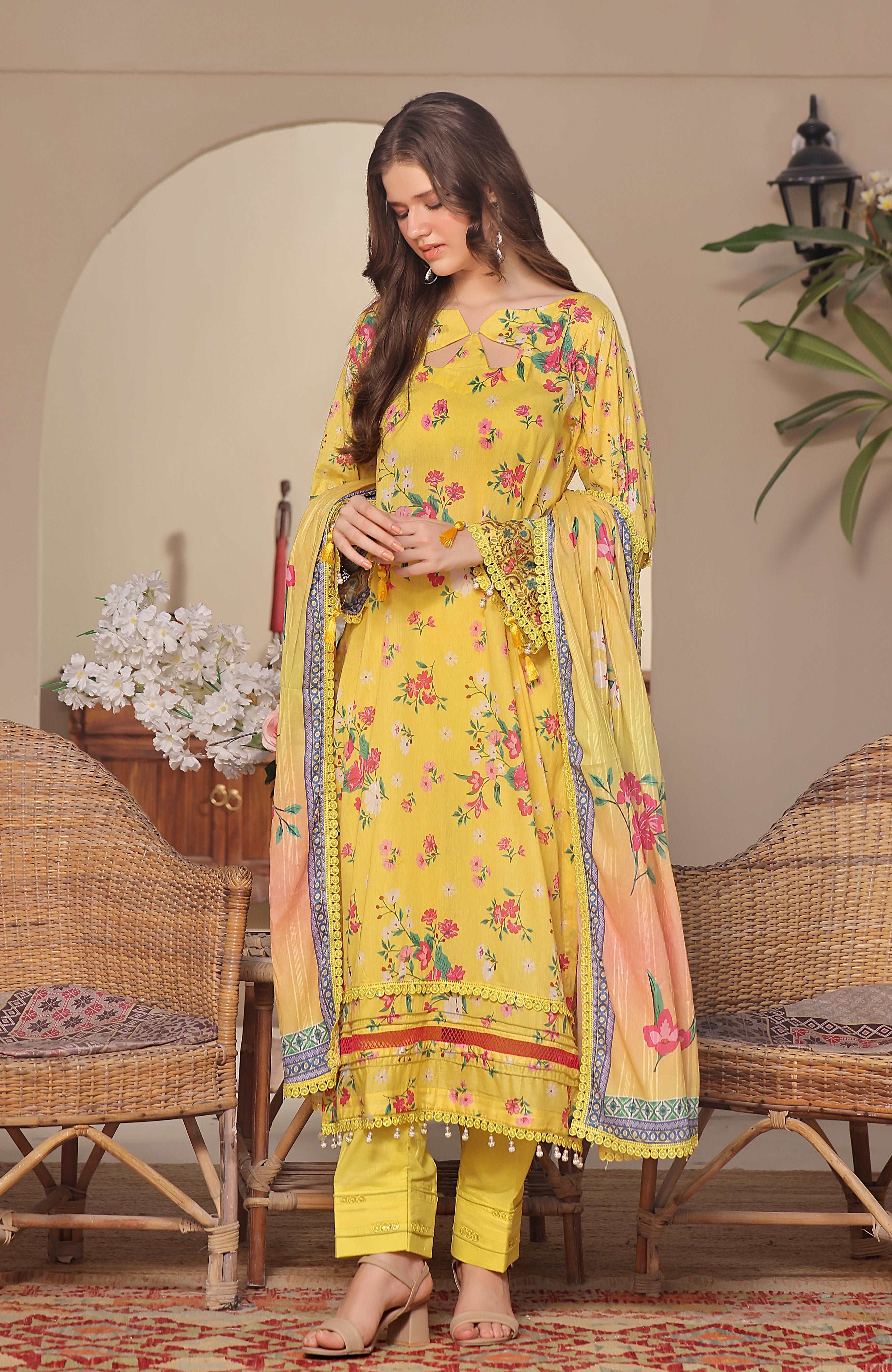 Colors Doria Dupatta -  3 Piece Unstitched-CDD-24-03