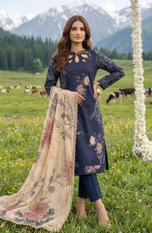 Colors Lawn With Chiffon Dupatta 3 Piece Unstitched-CDC-26-03