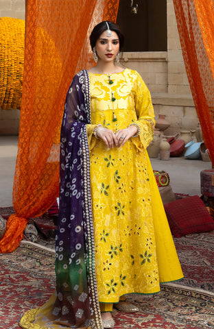 BANDHANI 3 PIECE UNSTITCHED-BTJ-26-04