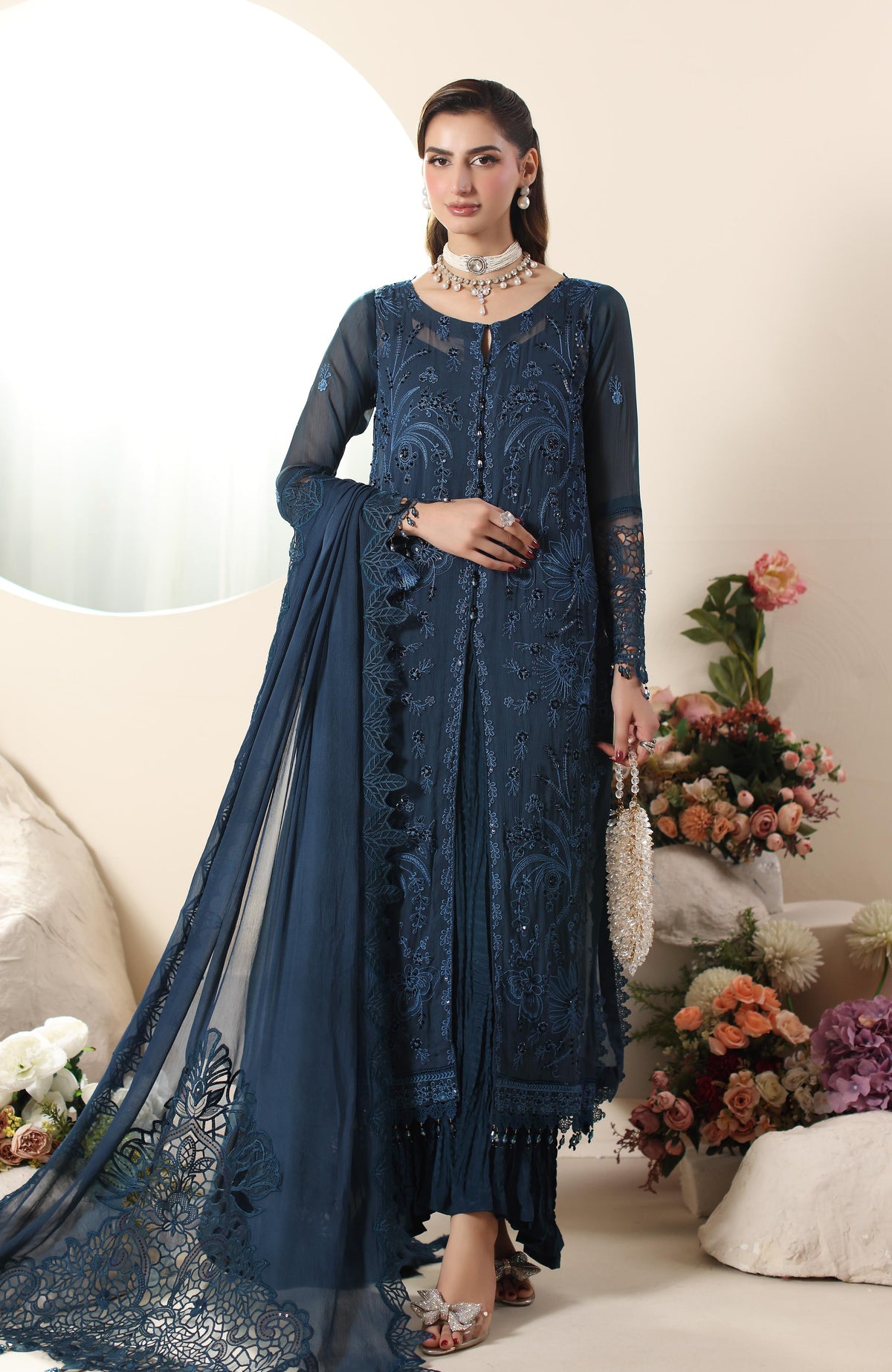 ELOR -3 Piece Unstitched Formal-AZF-25-05