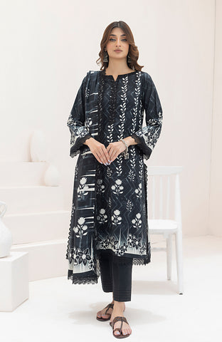 Monochrome Digital Printed - 3 Piece Unstitched-MDL-24-05