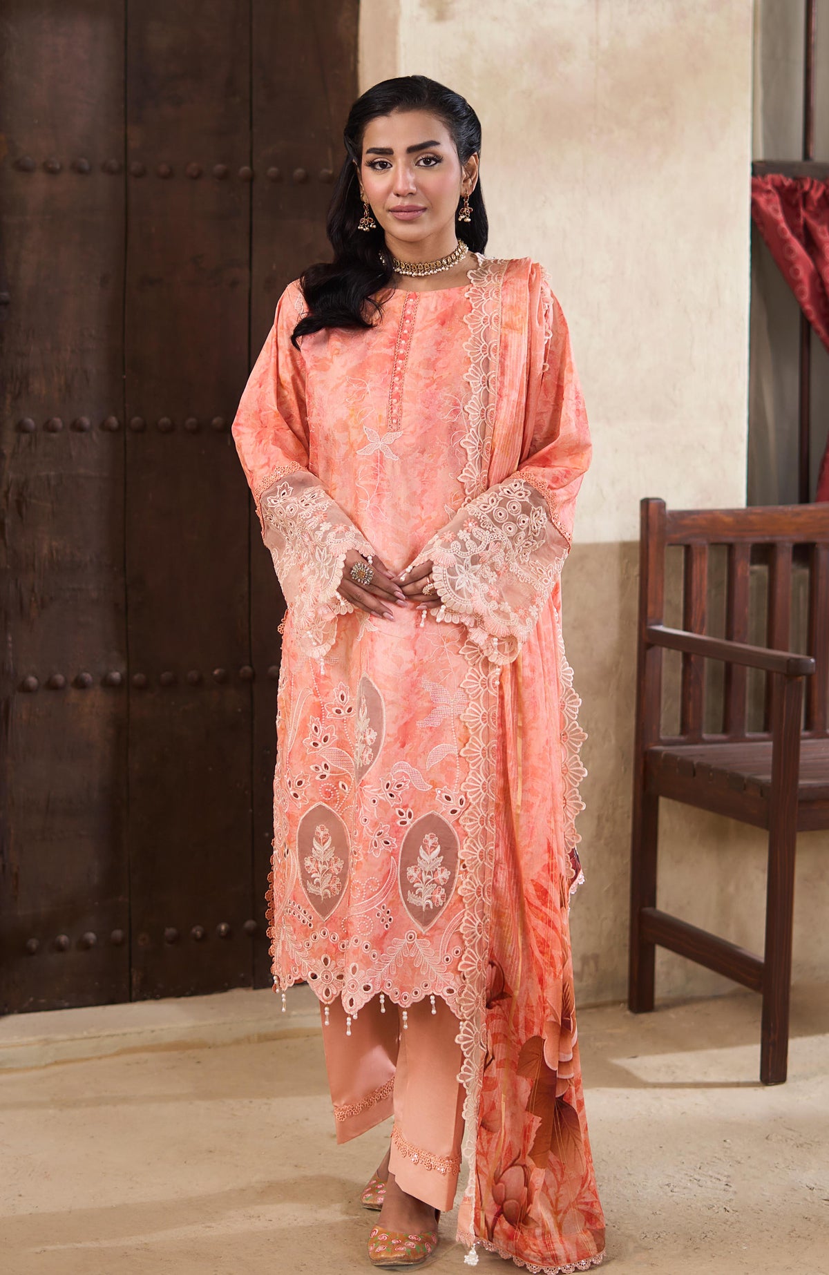 APPLIQUEKARI 3 Piece Unstitched Embriodered-ACE-26-05