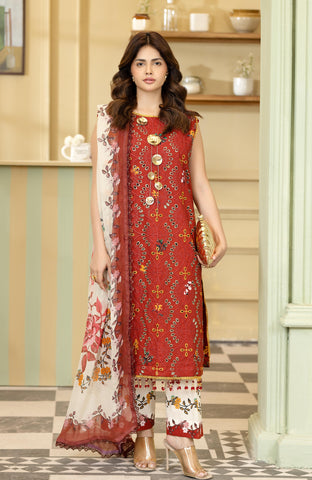 Printkari 3 Piece Unstitched Embroidered-SPK-26-05