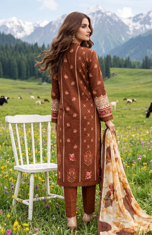 Colors Lawn With Chiffon Dupatta 3 Piece Unstitched-CDC-26-05
