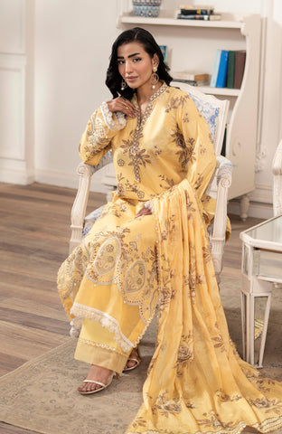 APPLIQUEKARI 3 Piece Unstitched Embriodered-ACE-2-26-05