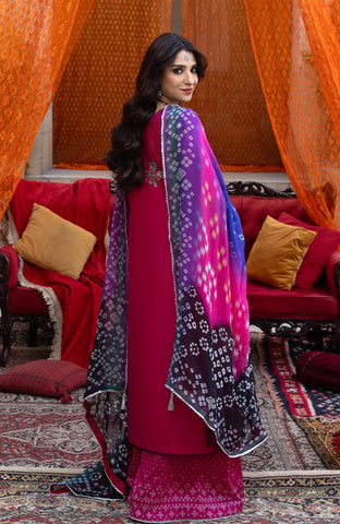 BANDHANI 3 PIECE UNSTITCHED-BTJ-26-05