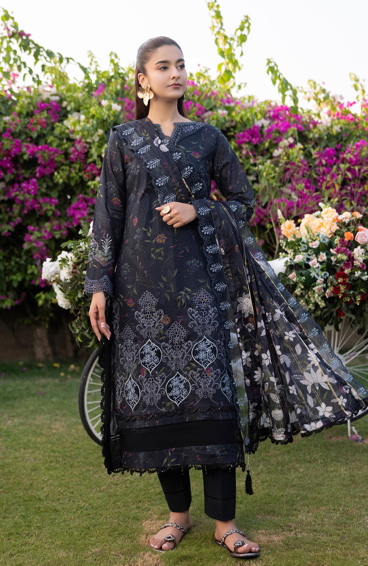 APPLIQUEKARI 3 Piece Unstitched Embriodered-ACE-3-26-06