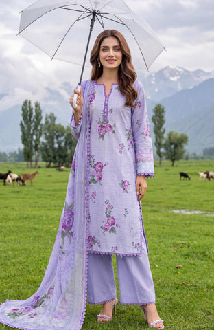 Colors Lawn With Chiffon Dupatta 3 Piece Unstitched-CDC-26-06