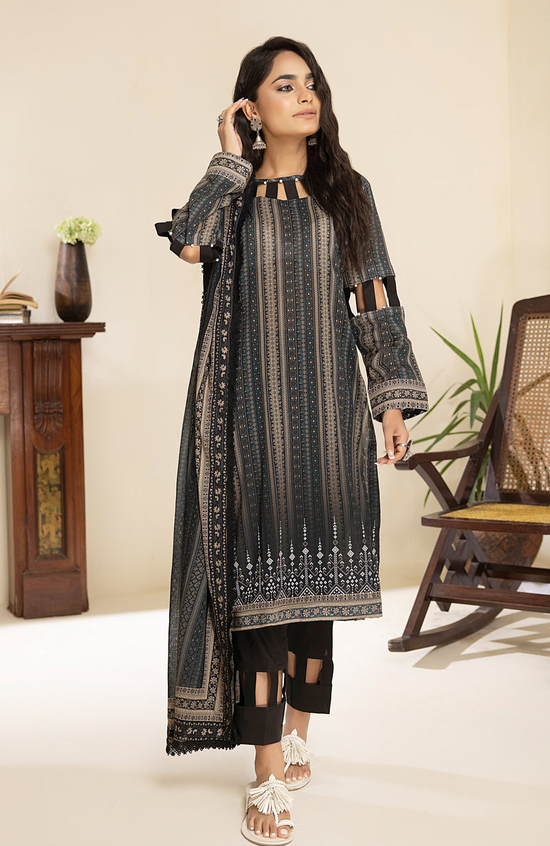 3-Piece Unstitched Digital Printed Lawn-CFD-23-11