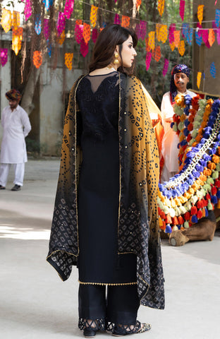 BANDHANI 3 PIECE UNSTITCHED-BTJ-26-06