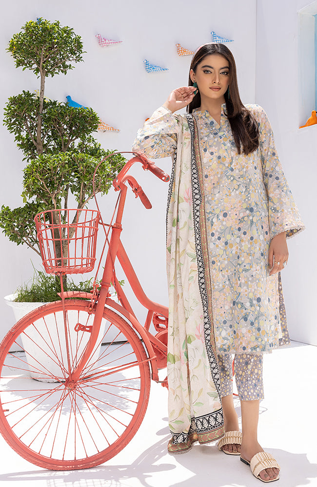 3 PIECE UNSTITCHED PRINTED LAWN-CPP-2-23-07