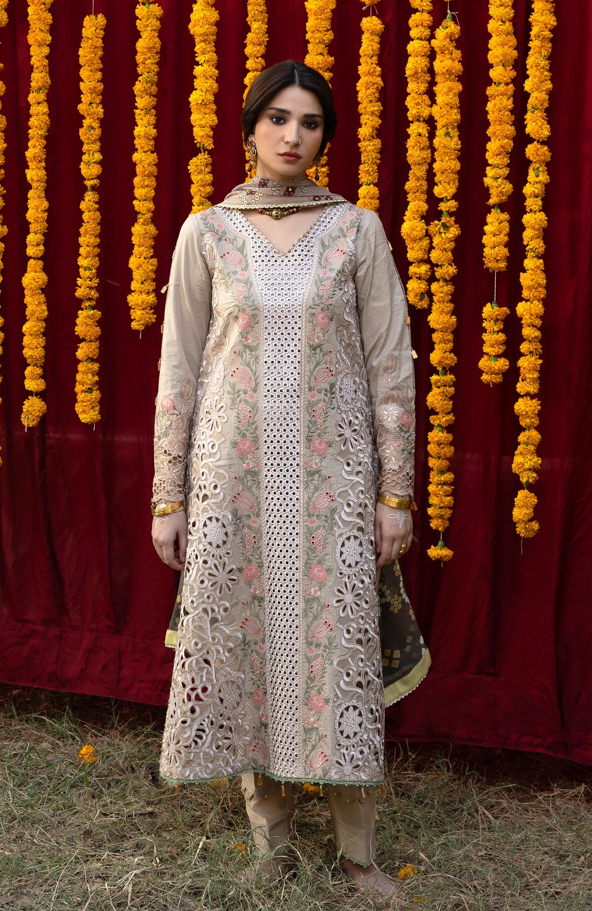 BANDHANI 3 PIECE UNSTITCHED-BTJ-26-07