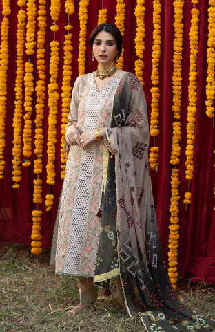 BANDHANI 3 PIECE UNSTITCHED-BTJ-26-07