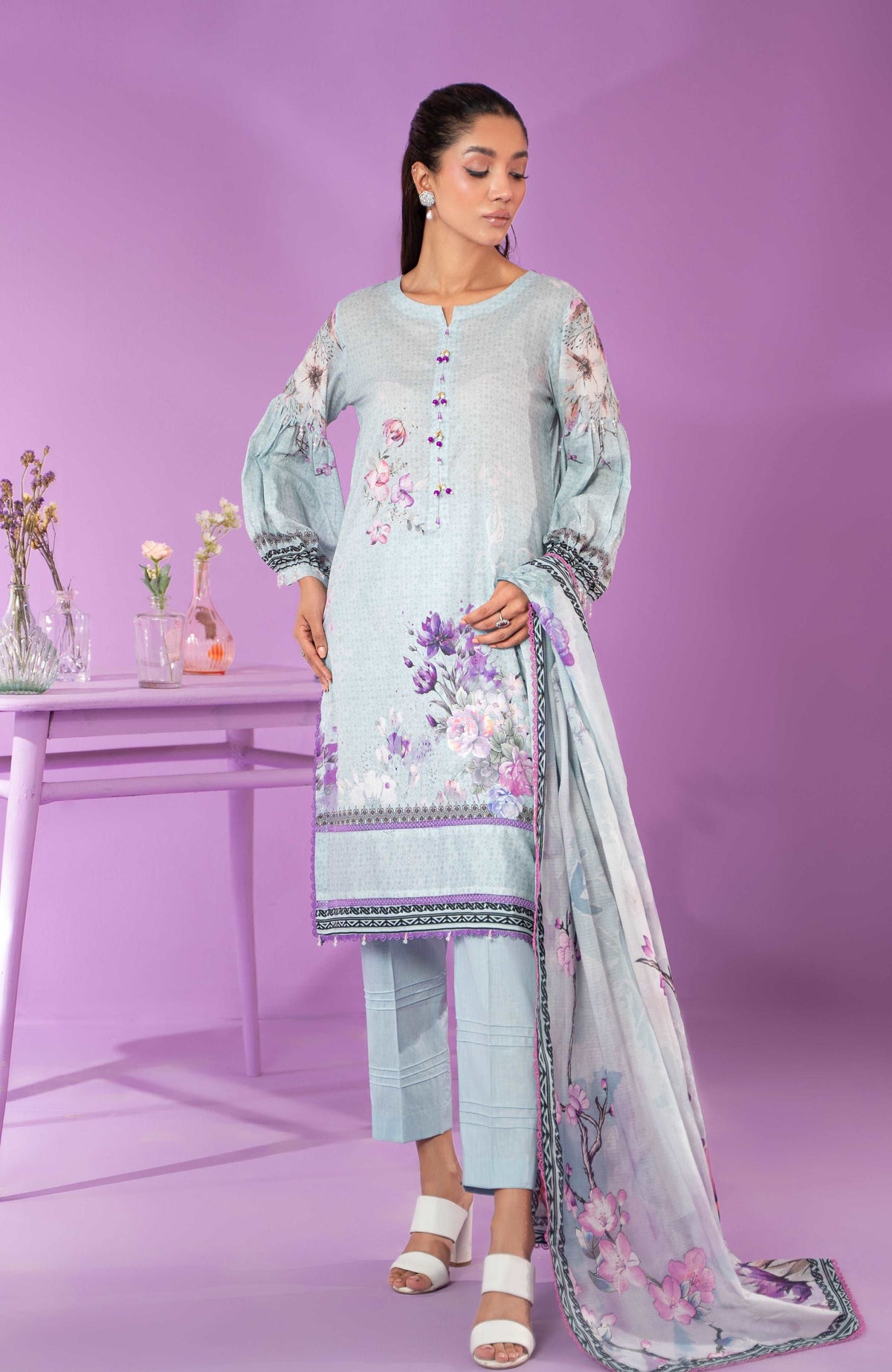 Colors Bana Dupatta  3-Piece Unstitched Lawn-CDB-24-08