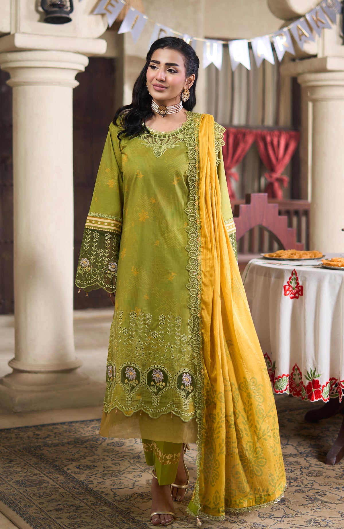 APPLIQUEKARI 3 Piece Unstitched Embriodered-ACE-26-08