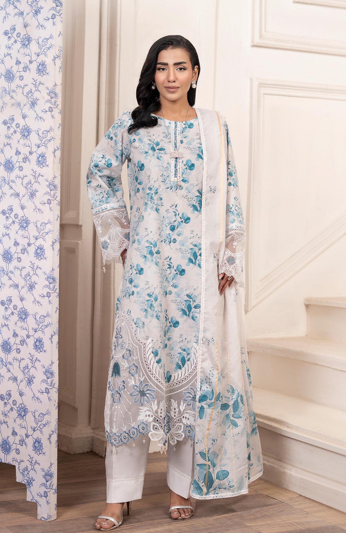 APPLIQUEKARI 3 Piece Unstitched Embriodered-ACE-2-26-08