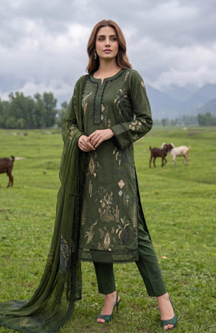 Colors Lawn With Chiffon Dupatta 3 Piece Unstitched-CDC-26-08