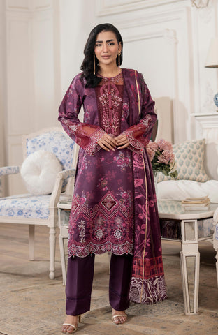 APPLIQUEKARI 3 Piece Unstitched Embriodered-ACE-2-26-09